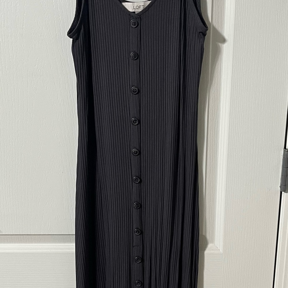 Loft Grey Ribbed Dress!